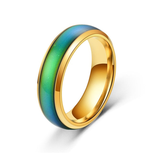 Stainless Ring Changing Color Mood Rings Feeling Emotion
